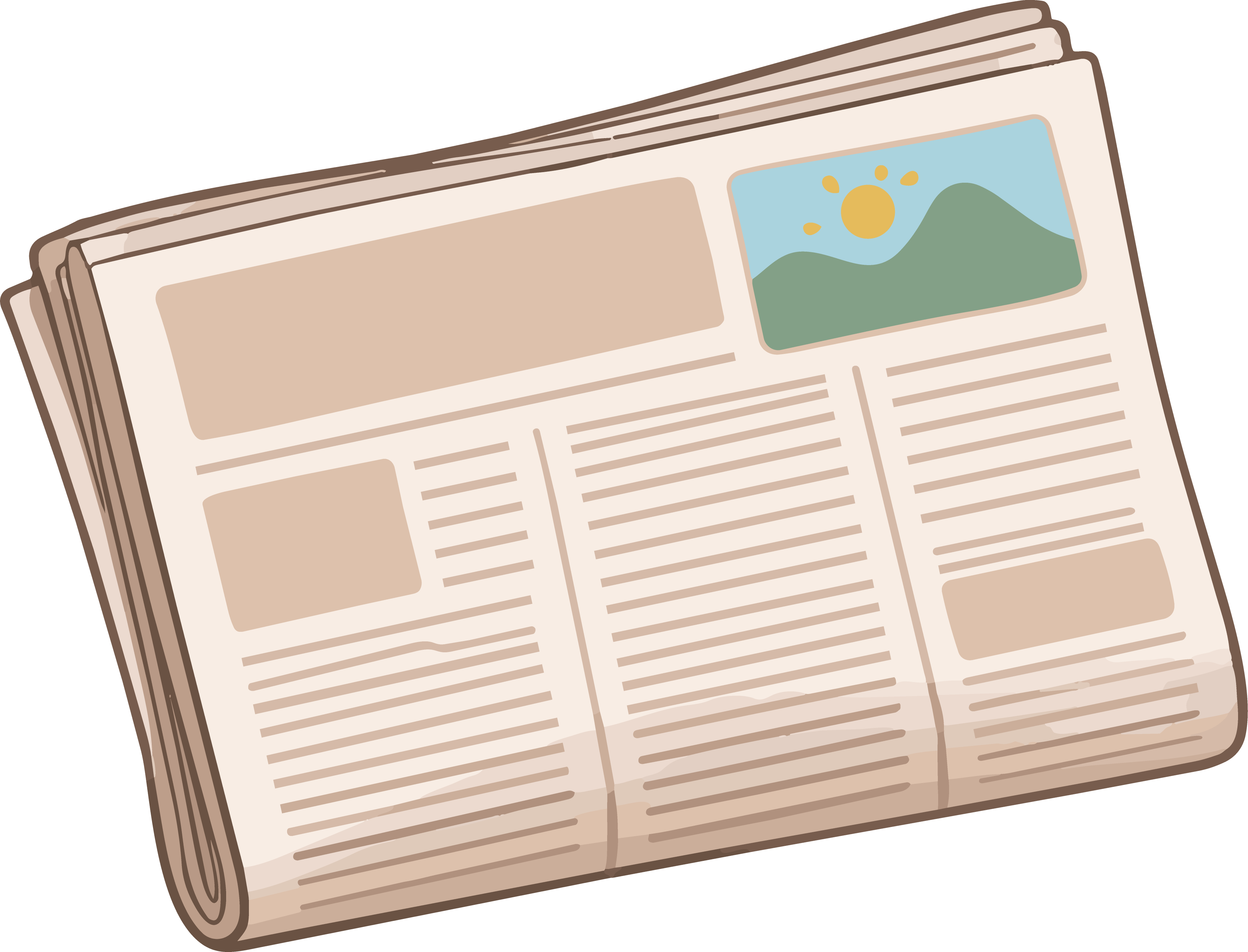 Illustratie van een krant