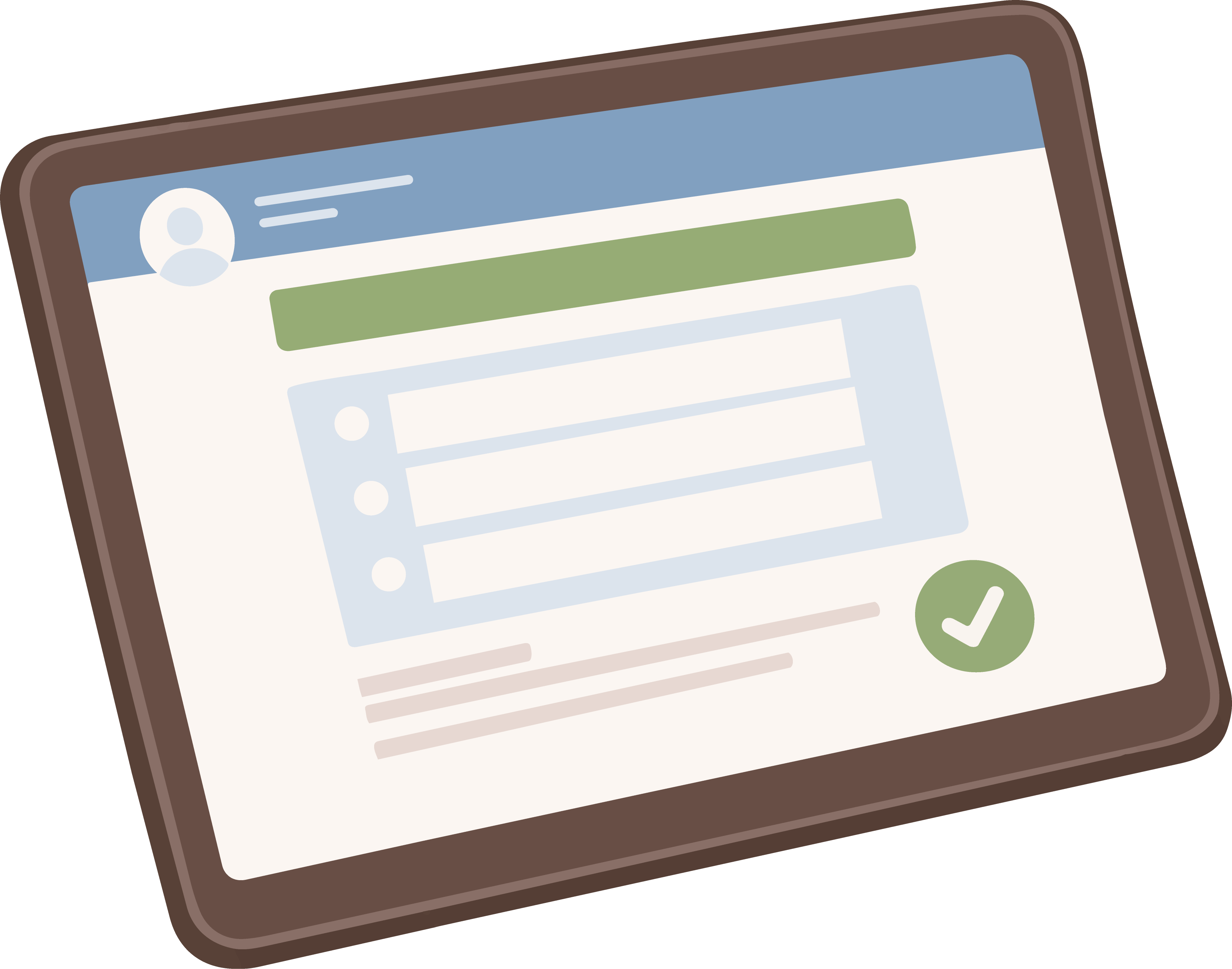 Illustratie van een tablet met een e-book